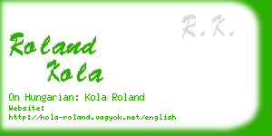 roland kola business card